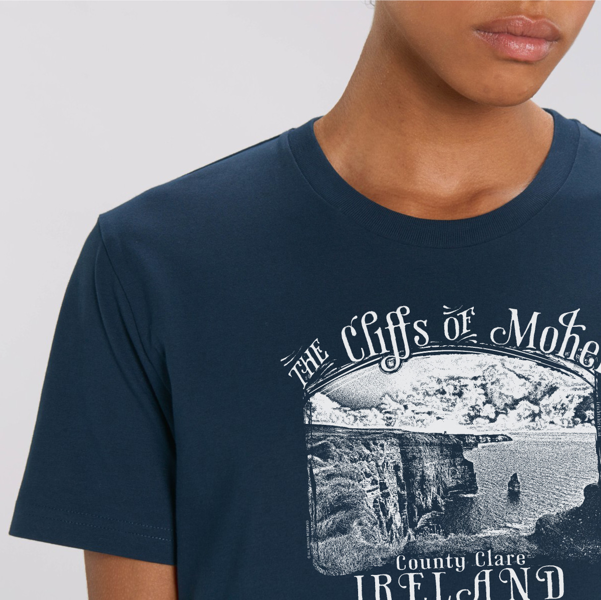 Monochrome Moher Cliffs Organic T-Shirt