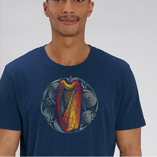 Celtic Harp Organic T-Shirt