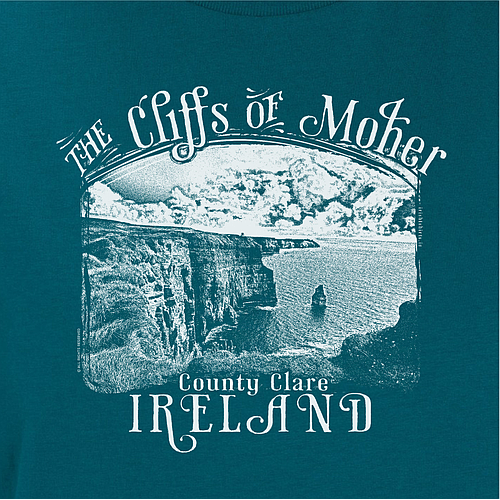 Monochrome Moher Cliffs Organic T-Shirt